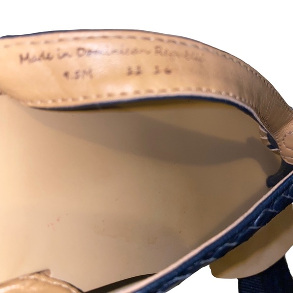 Jack rogers navy leather flip flop sandals size 9.5 - Picture 3 of 5